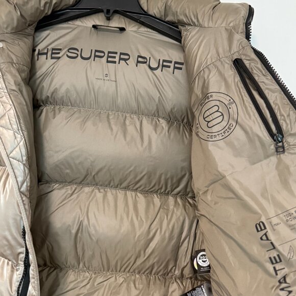 Aritzia The Super Puff Liquid Shine Puffer Jacket S Taupe | $325 Retail - Picture 6 of 10